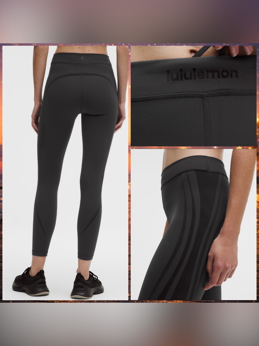 Lululemon Wunder Train High-Rise Tight 25” Flock Black Size 6 NWT